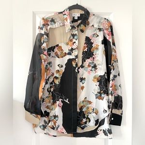 3.1 Philip Lim x Target collaboration Floral Printed Silky Chiffon Shirt